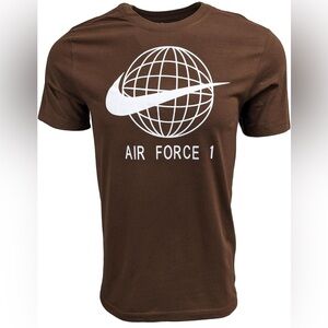 MENS NIKE AIR FORCE 1 BROWN T-SHIRT